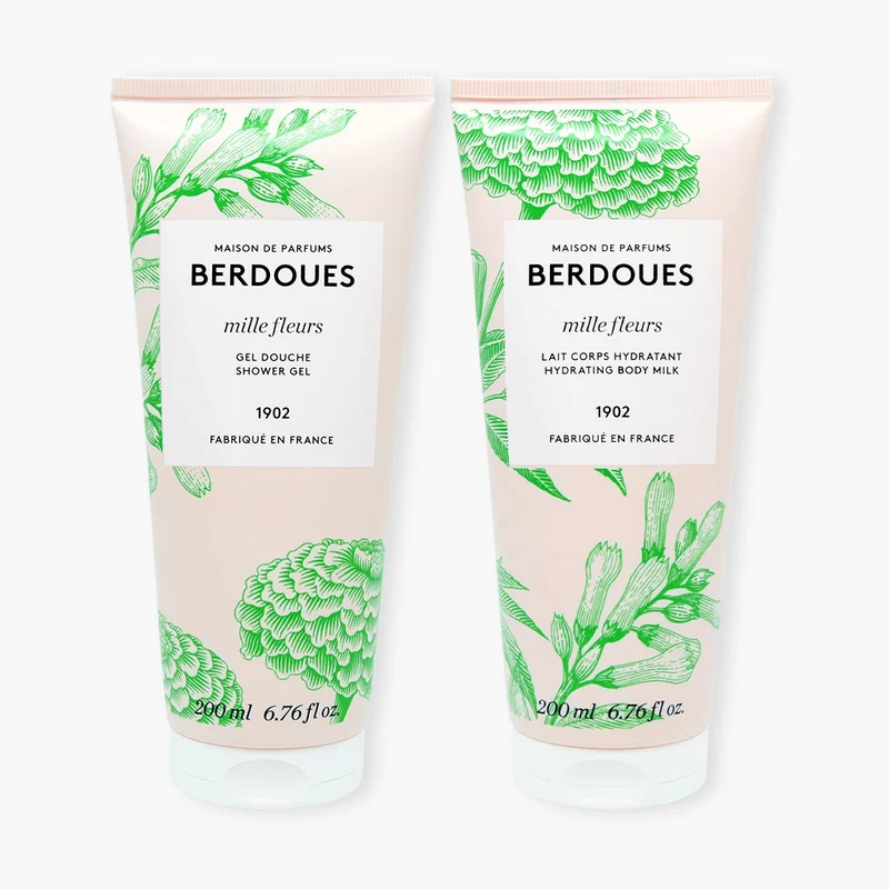 Lot Gel Douche et Lait Corps Mille Fleurs