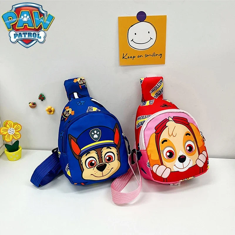 Paw Patrol Children's Chest Bag Boy Girl Toddler Bag Chase Small Bag Storage Pouch Shoulder Bag Kid Toy Skye Wasit Bag Crossbody