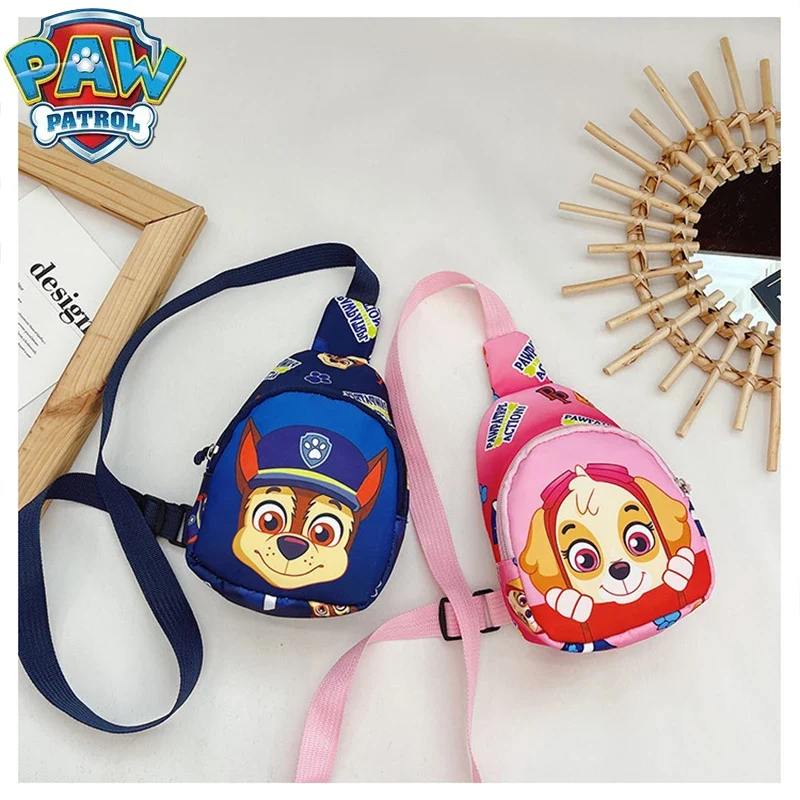 Paw Patrol Children's Chest Bag Boy Girl Toddler Bag Chase Small Bag Storage Pouch Shoulder Bag Kid Toy Skye Wasit Bag Crossbody