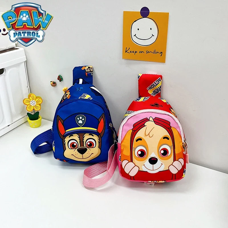 Paw Patrol Children's Chest Bag Boy Girl Toddler Bag Chase Small Bag Storage Pouch Shoulder Bag Kid Toy Skye Wasit Bag Crossbody