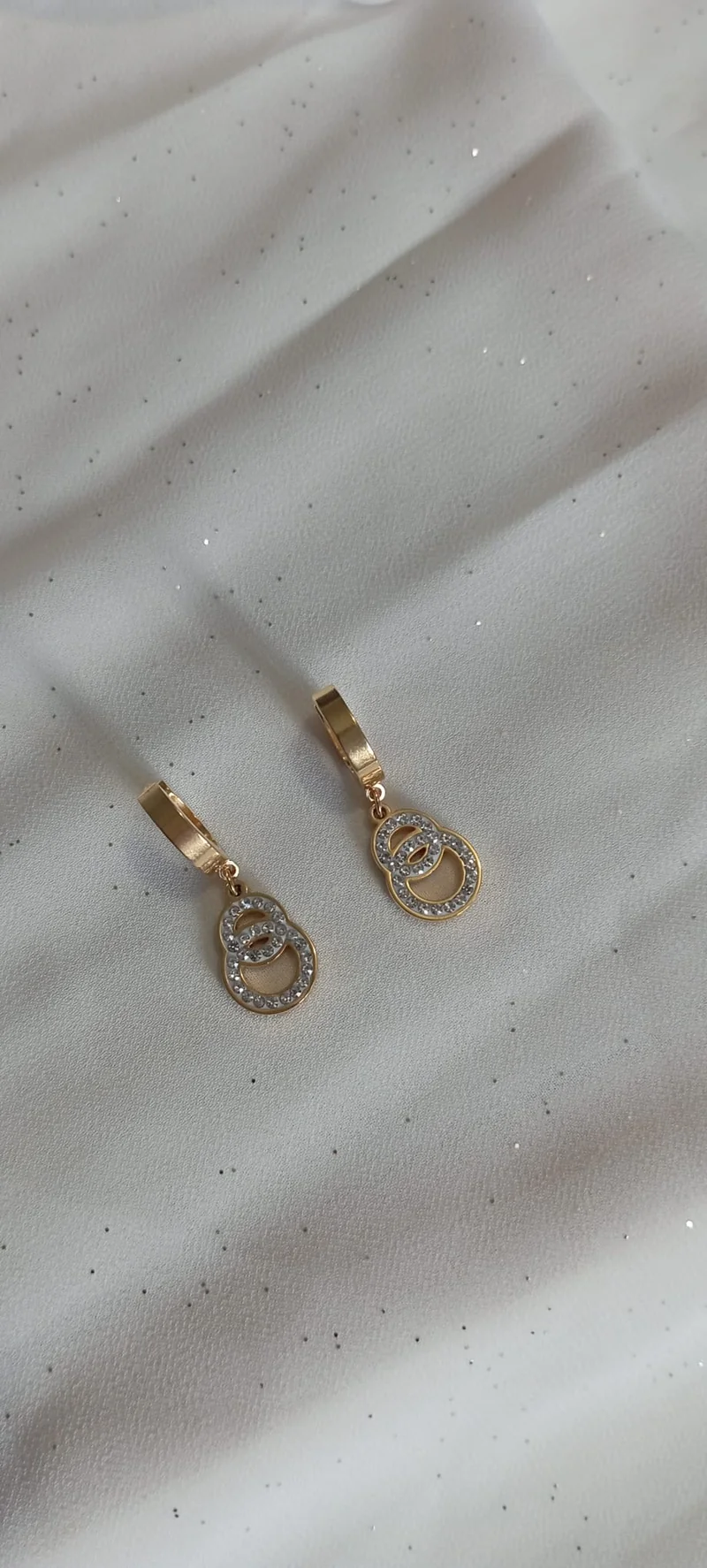 Boucle d'oreilles double cercle