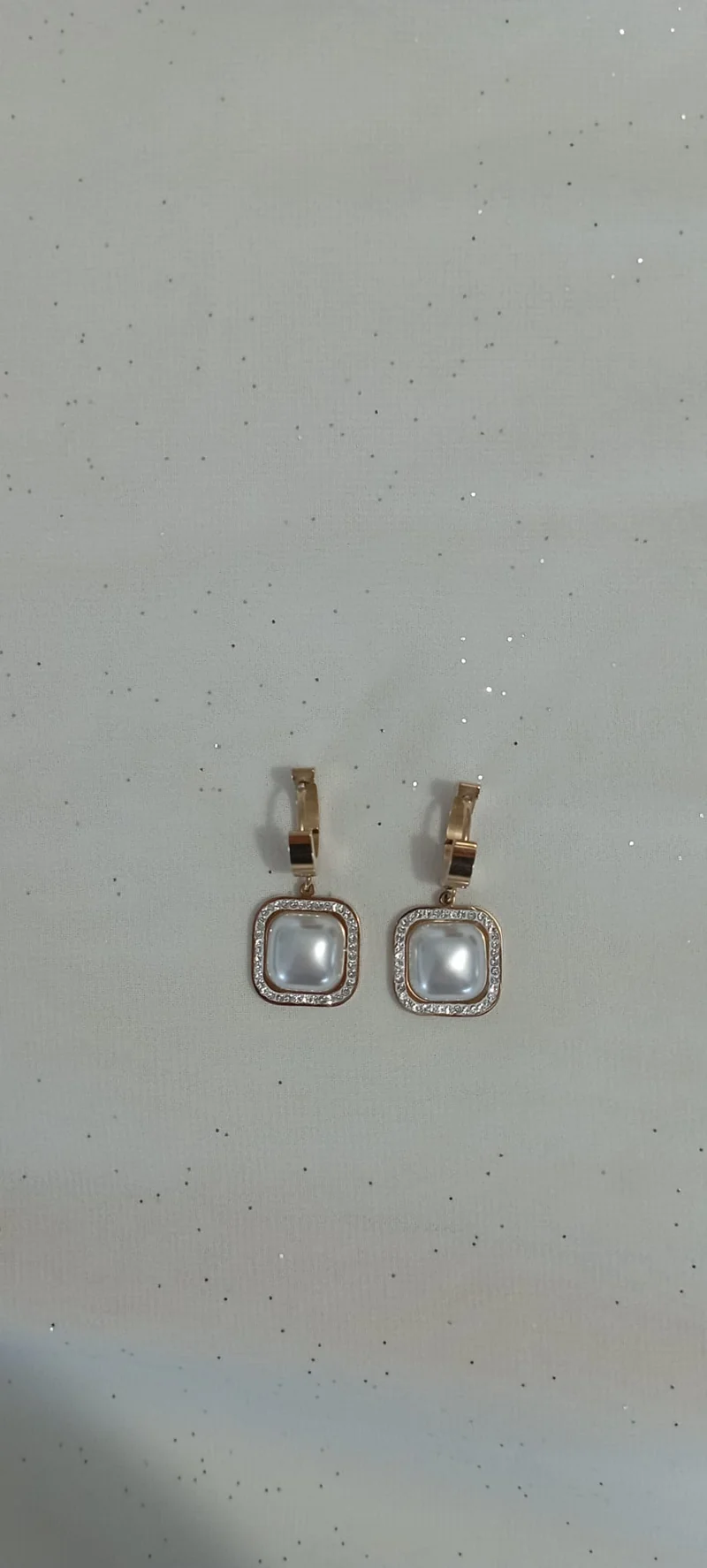 Boucle d'oreilles Perle carré