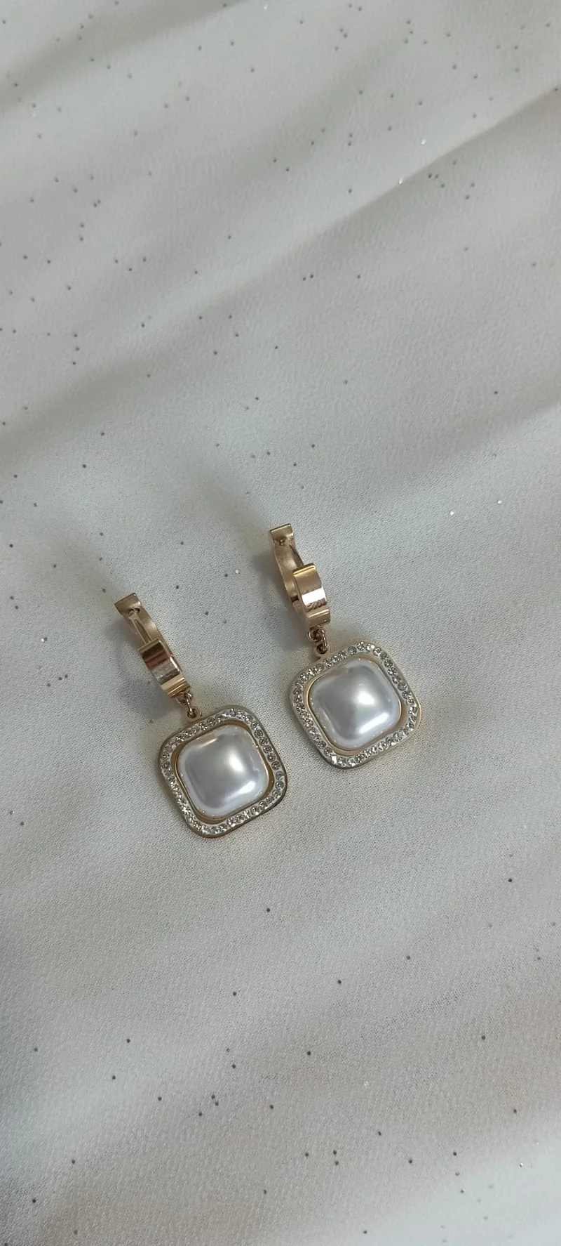Boucle d'oreilles Perle carré