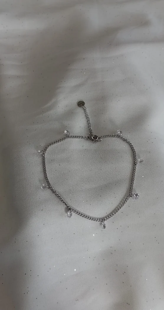 Chaîne de cheville Strass silver