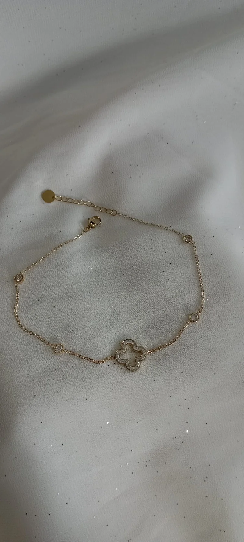 Chaîne de cheville Strass fleur