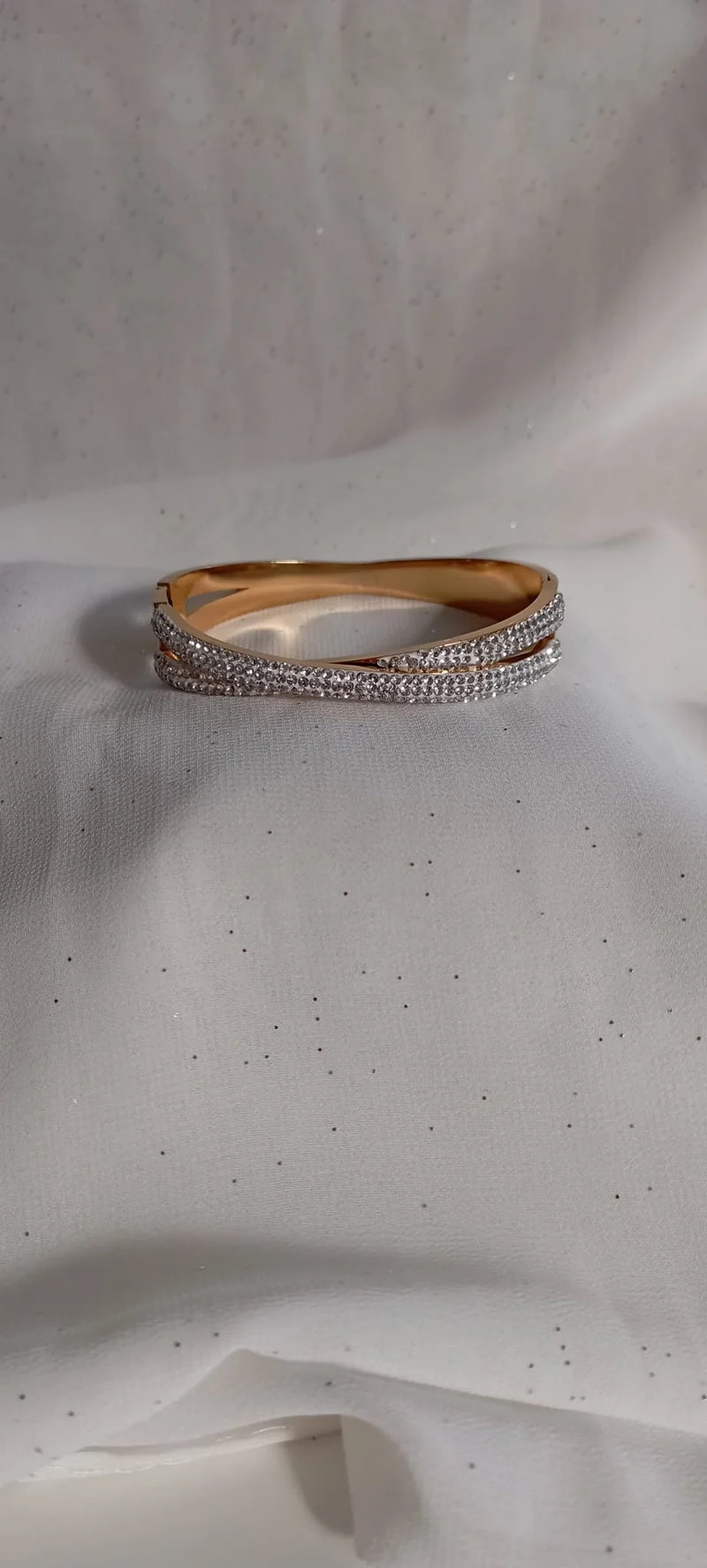 Bracelet rigide Enlacé strass