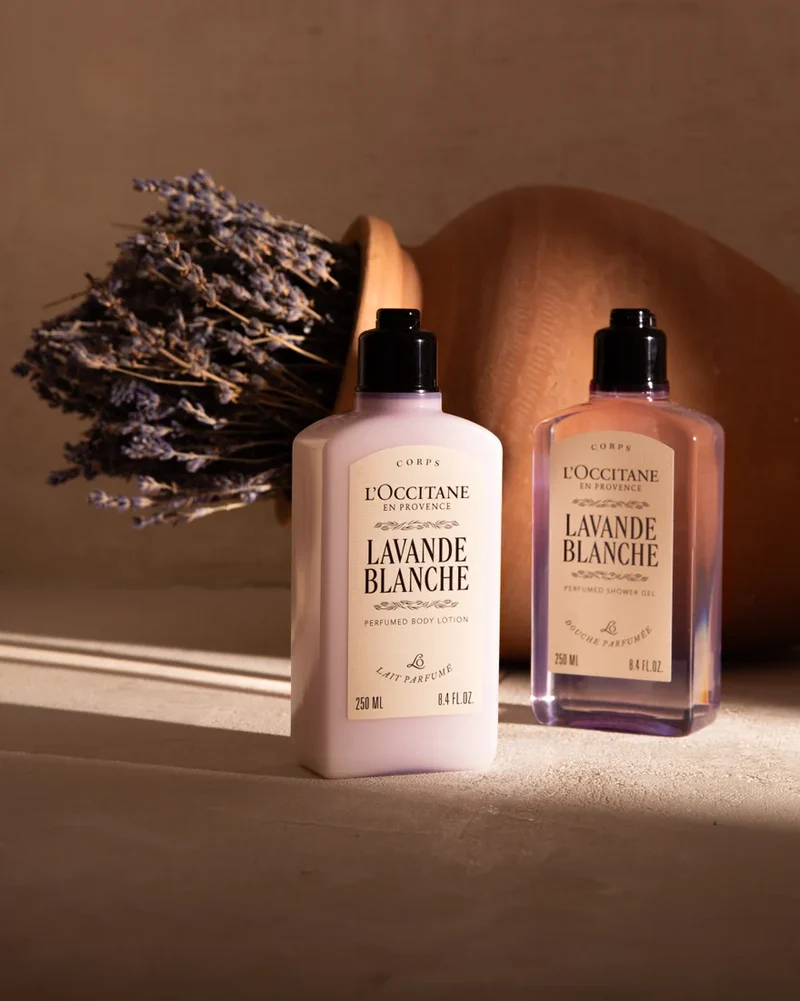 L'Occitane Gel Douche Lavande Blanche 250 ml (Nouveau packaging)