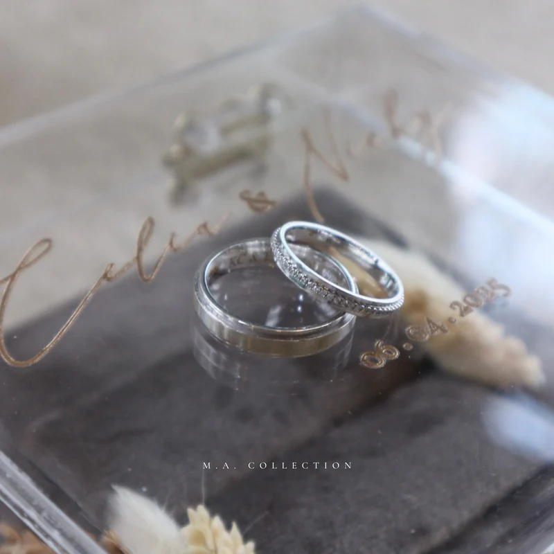 Clear Acrylic Wedding Ring Box