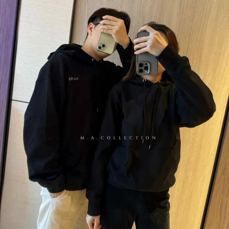定制刺繡couple hoodies