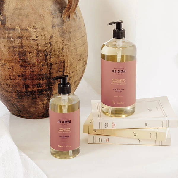 Savon Liquide de Marseille Pétales de Rose 1L