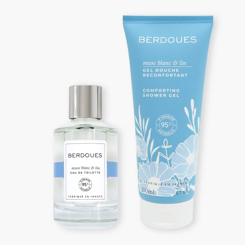 Duo Eau de toilette et Gel douche Musc Blanc & Lin