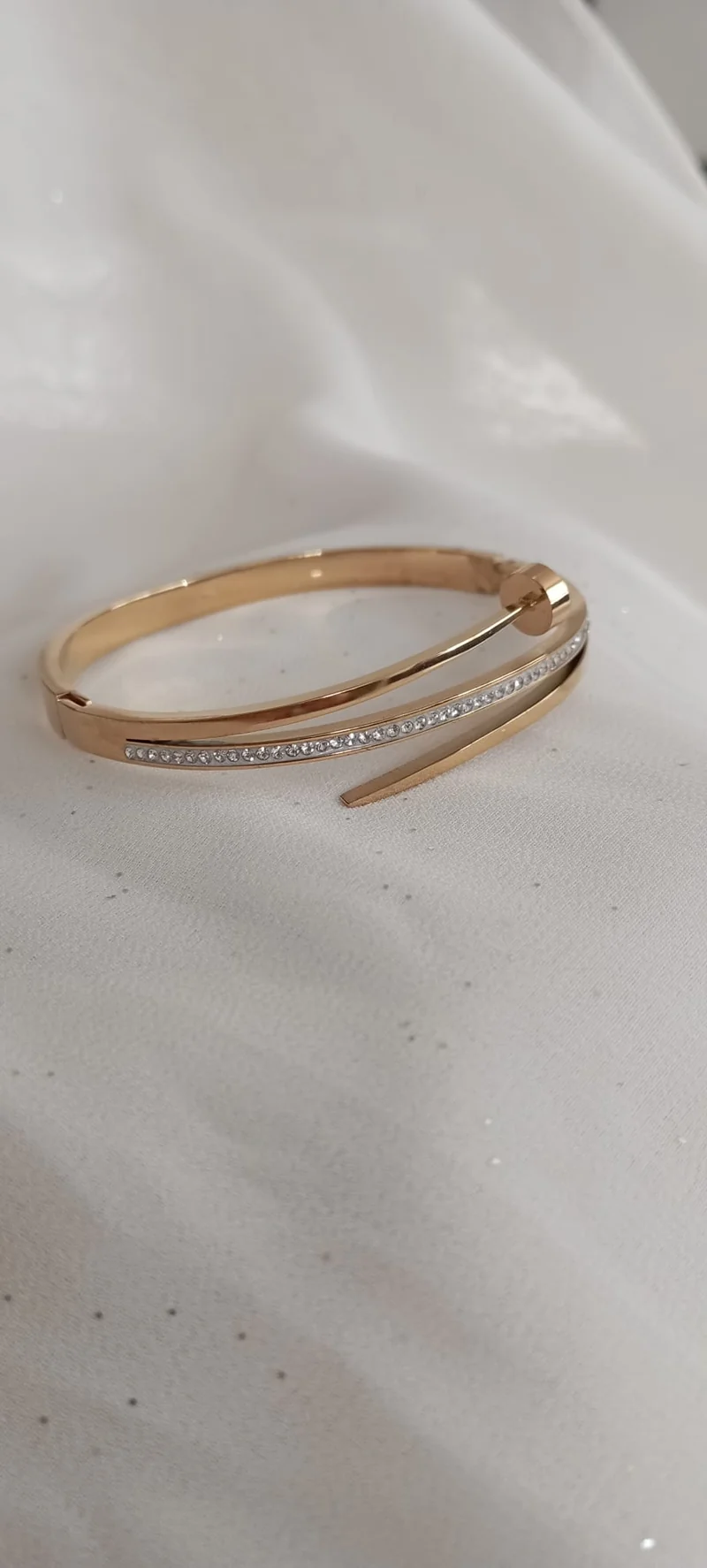 Bracelet rigide Clous strass