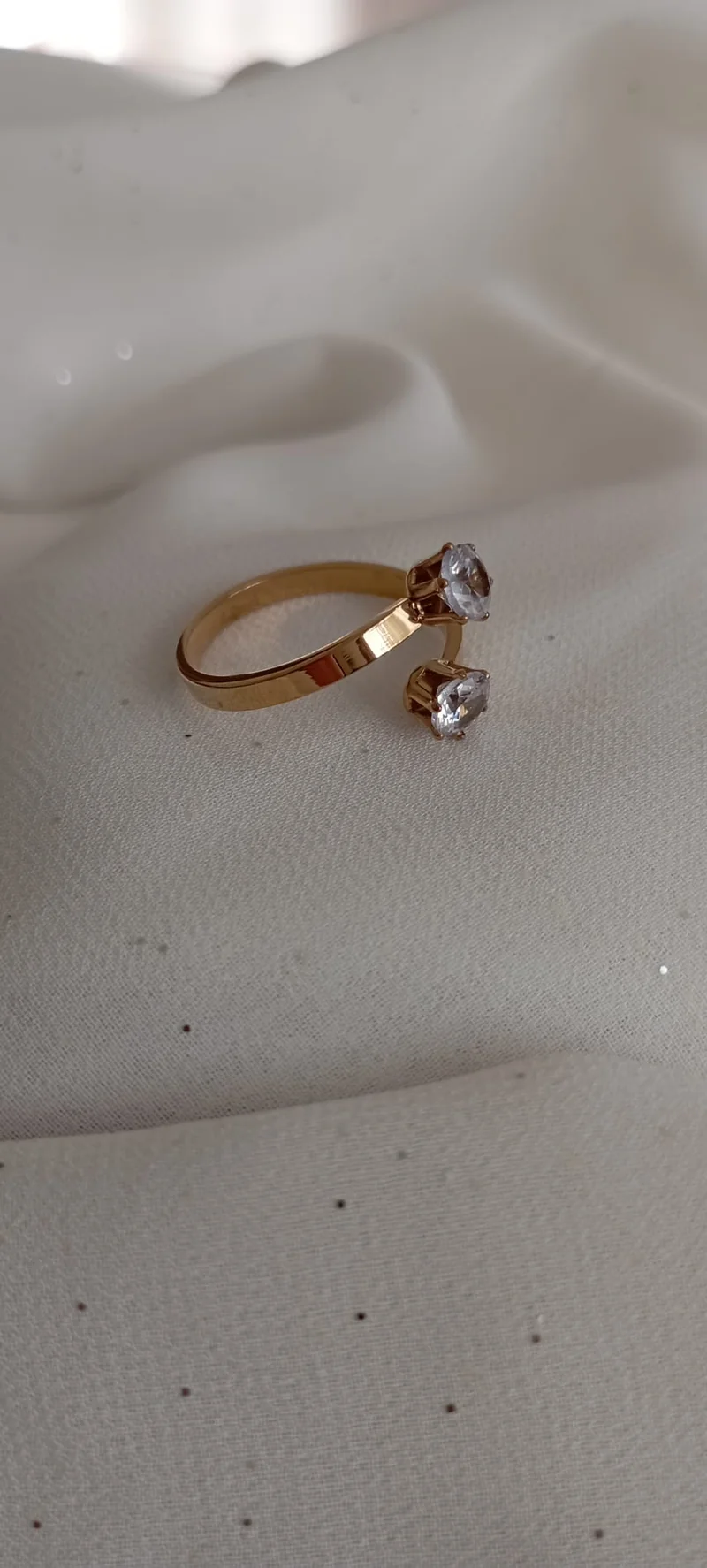 Bague Double strass