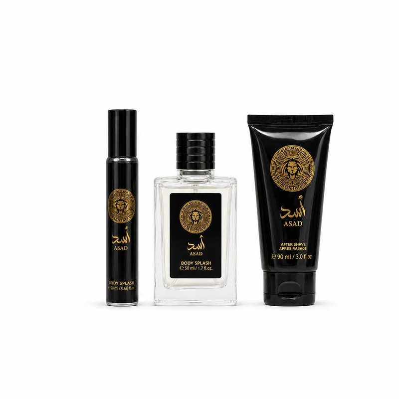 Coffret Asad – Brumes Parfumées 50 ml & 20 ml + Lotion Après-Rasage 90 ml – Mystical