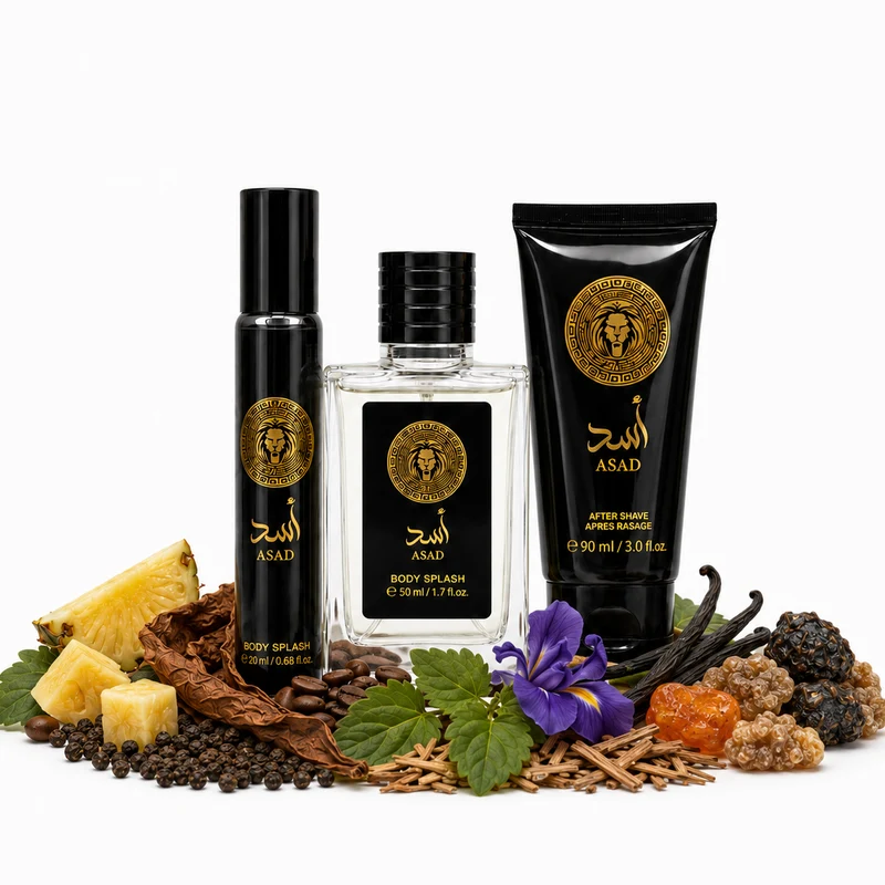 Coffret Asad – Brumes Parfumées 50 ml & 20 ml + Lotion Après-Rasage 90 ml – Mystical