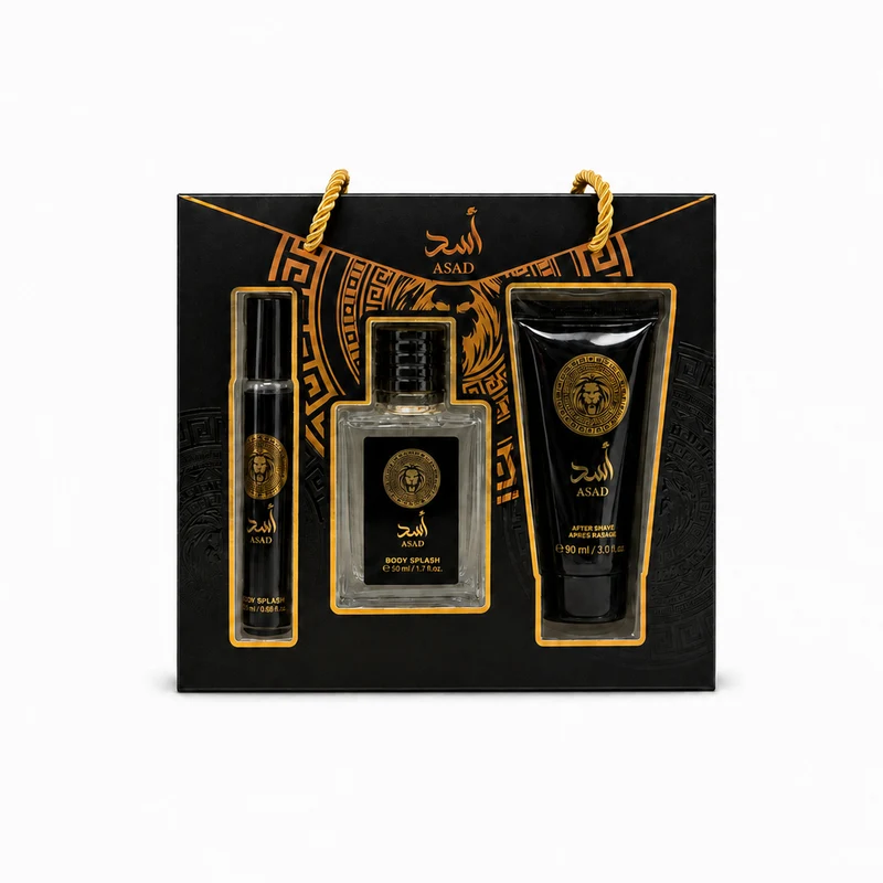 Coffret Asad – Brumes Parfumées 50 ml & 20 ml + Lotion Après-Rasage 90 ml – Mystical