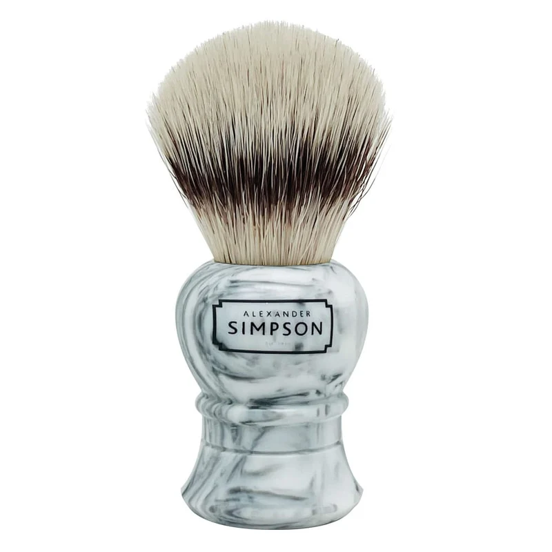 Shaving Brush Islington S – Synthetic – Faux Italian Marble Grey