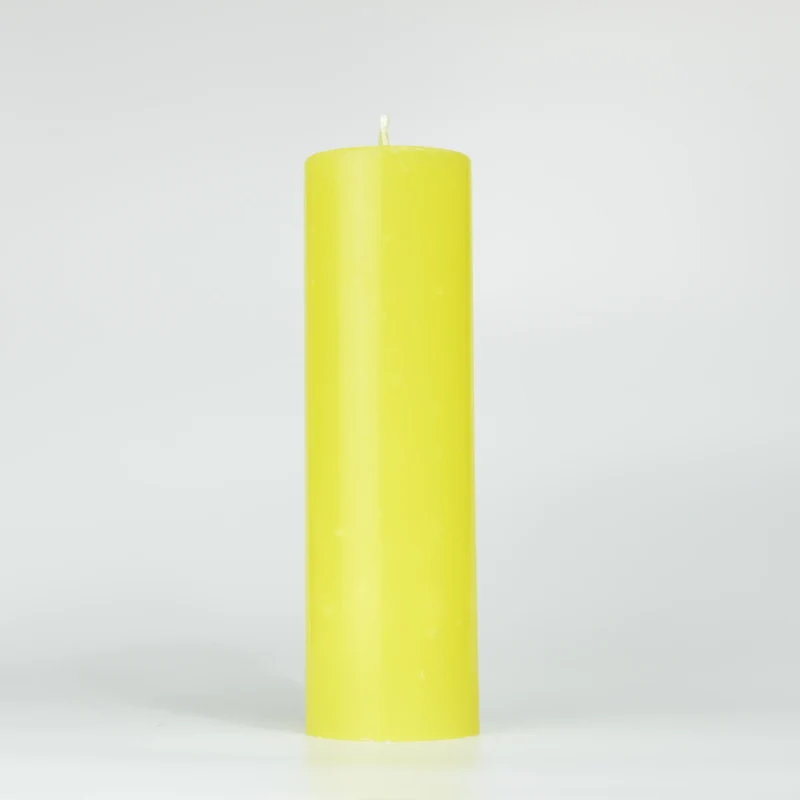 Bougie déco jaune