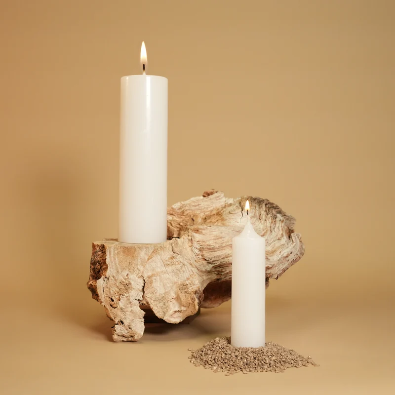 Bougie déco blanc