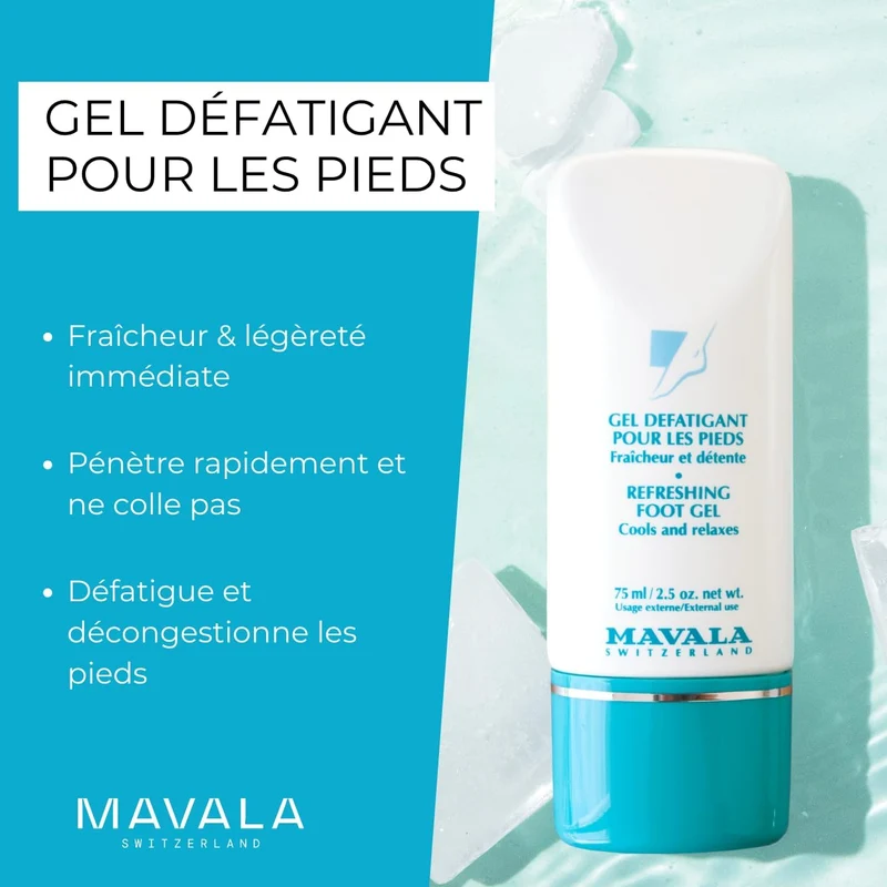 Gel défatigant pour les pieds