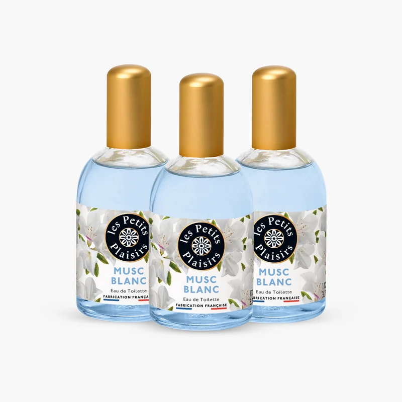 Lot 3 eaux de toilette Musc Blanc