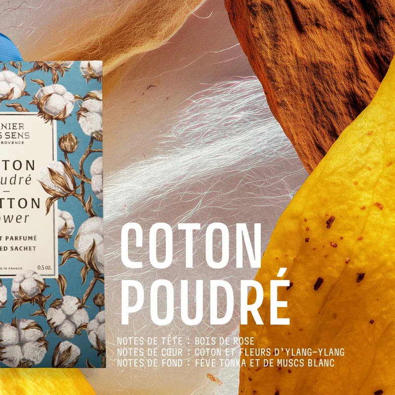 Sachet parfumé 15g Coton poudré