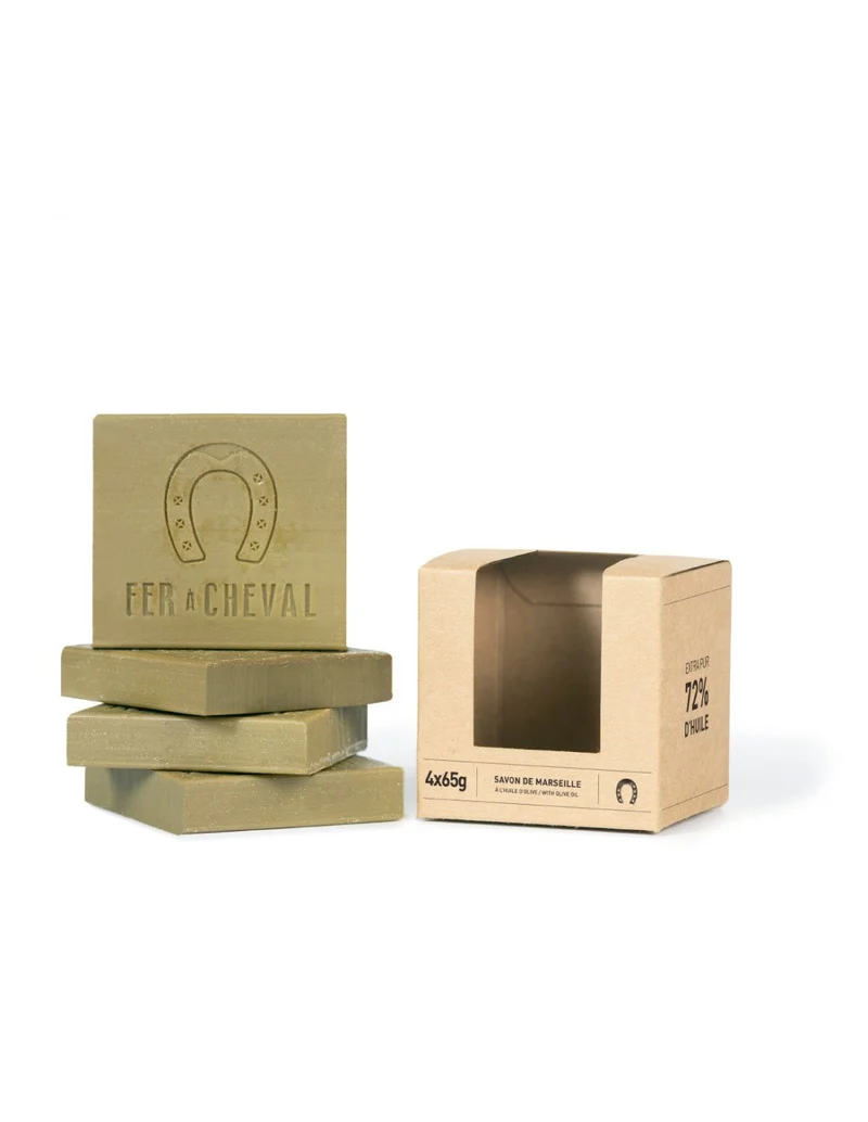 Cube de Savon de Marseille Tranché Pur Olive 4x65g