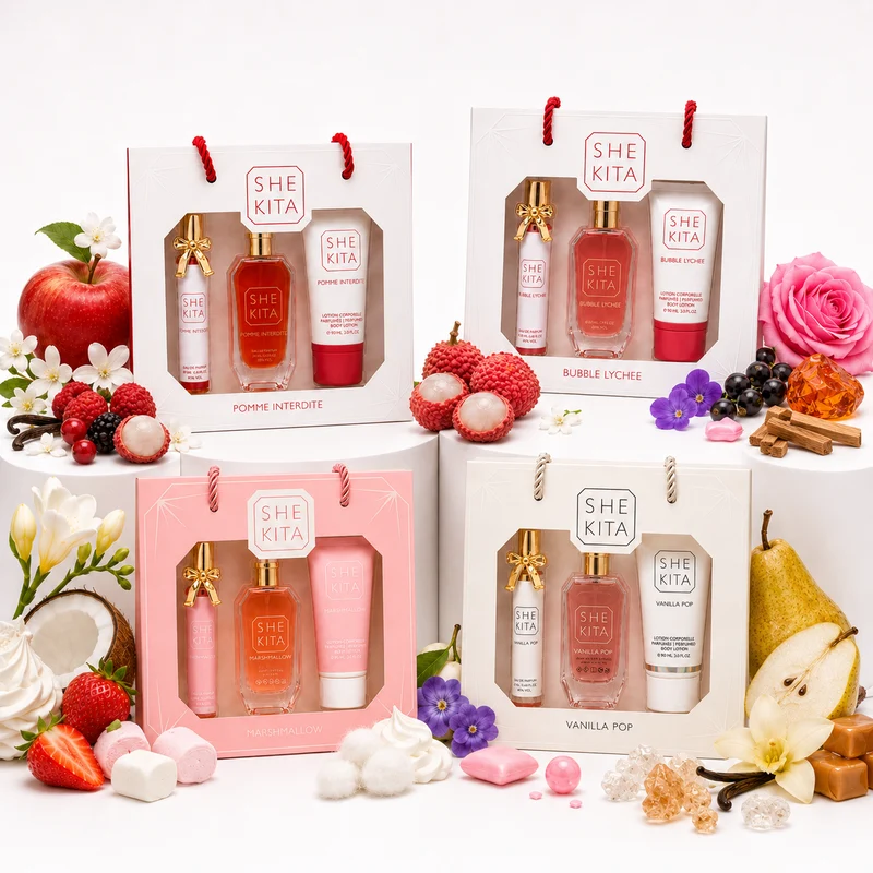 Coffret Marshmallow - Shekita - Coffret Eau de parfum & Lotion coporelle parfumée