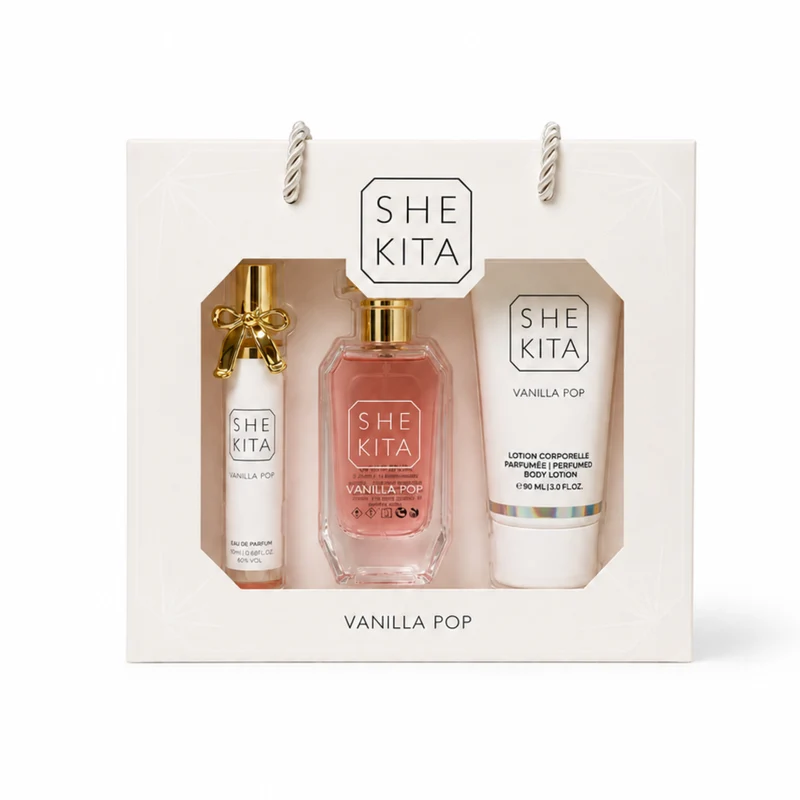 Coffret Vanilla Pop - Shekita - Coffret Eau de parfum & Lotion coporelle parfumée