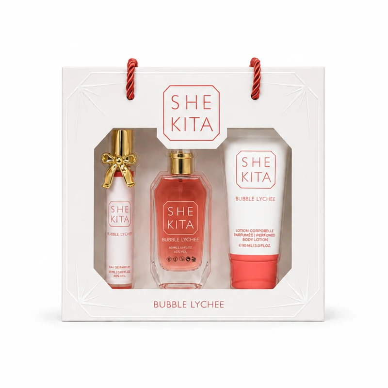 Coffret Bubble Lychee - Shekita - Coffret Eau de parfum & Lotion coporelle parfumée