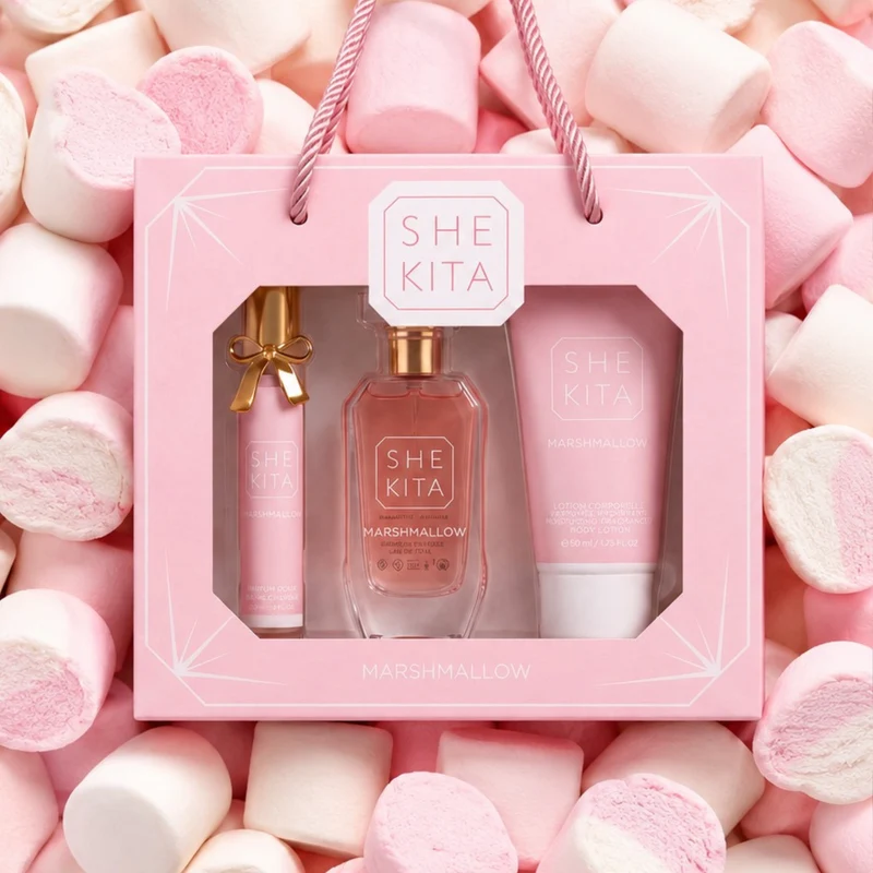 Coffret Marshmallow - Shekita - Coffret Eau de parfum & Lotion coporelle parfumée