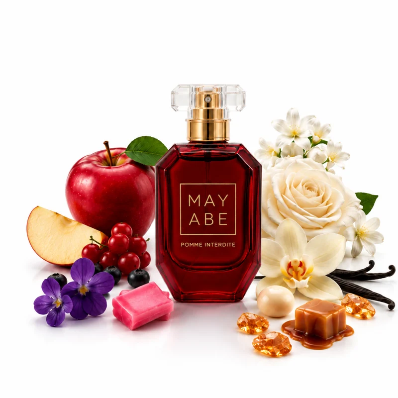 Pack 4 Parfums Mayabe – Vanilla Pop, Marshmallow, Pomme Interdite & Bubble Lychee – 4 x 50 ml