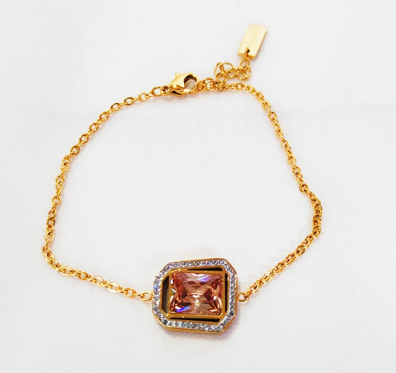Bracelet strass champagne