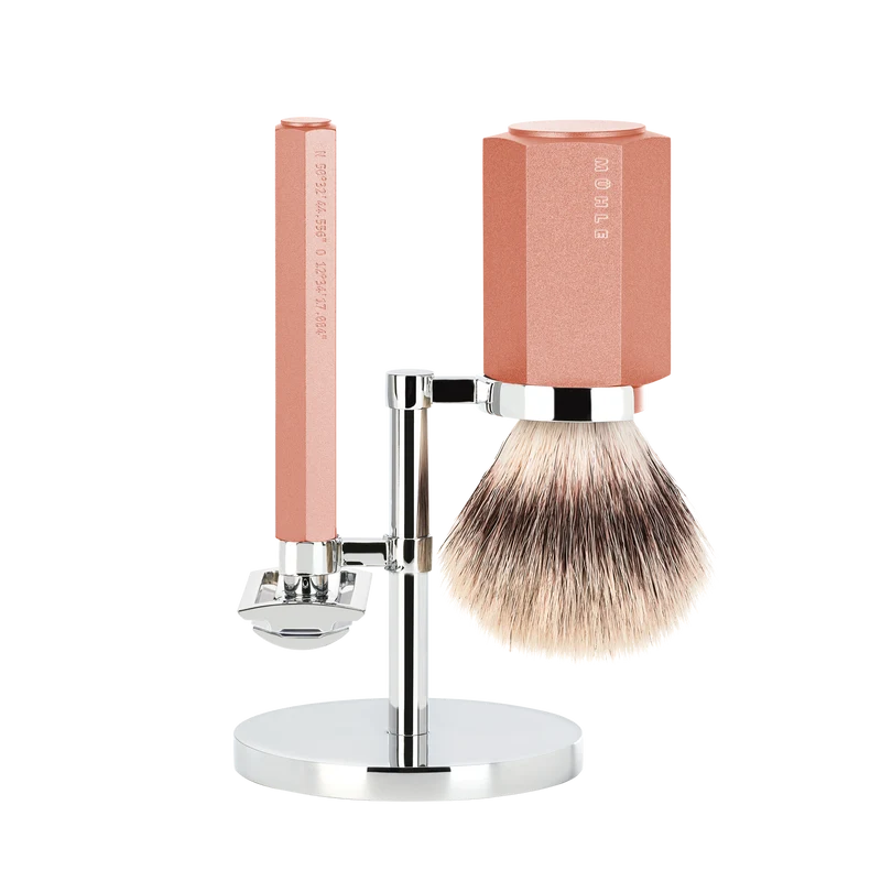 Shaving Set Hexagon Sunrise met Silvertip Fibre® Shaving Brush