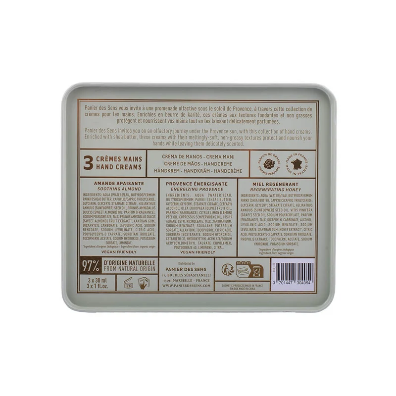Coffret Crèmes Mains - Miel, Amande et Provence (3x30ML)