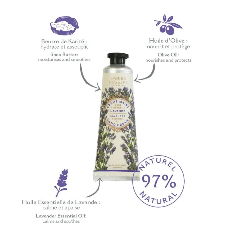 Coffret Crèmes Mains aux huiles essentielles - Lavande, Rose, Verveine (3x30ML)