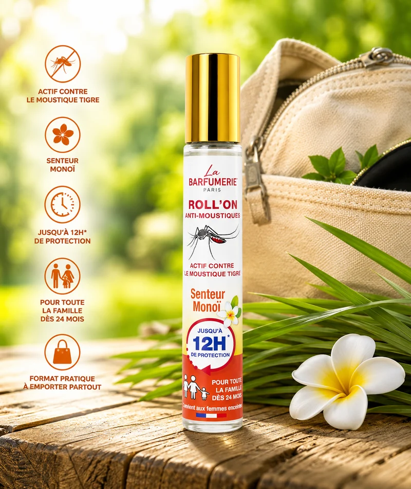 Anti-Moustiques Monoi – Protection jusqu'à 12 h – Format Pocket - LA BARFUMERIE