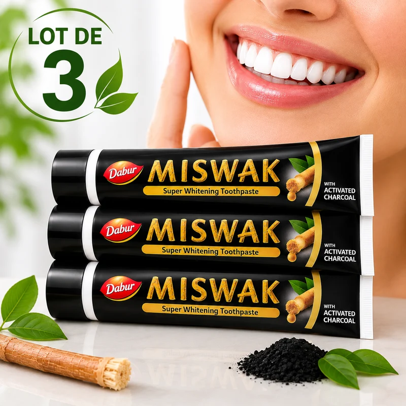 Dentifrice au Siwak et Charbon Actif 75g – MISWAK