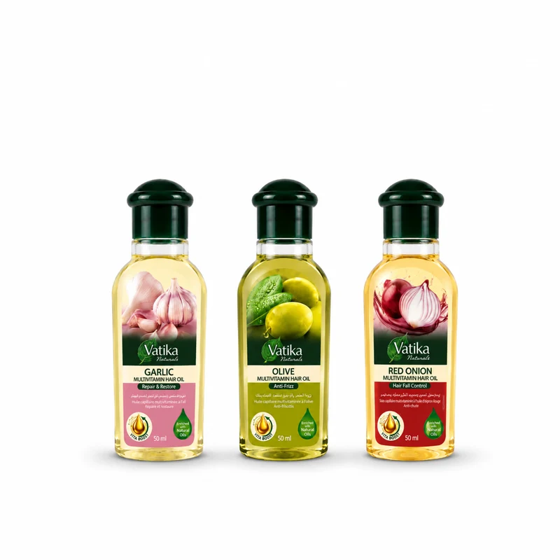 Lots 3 huiles - Soin profond Ail/oignon/olive