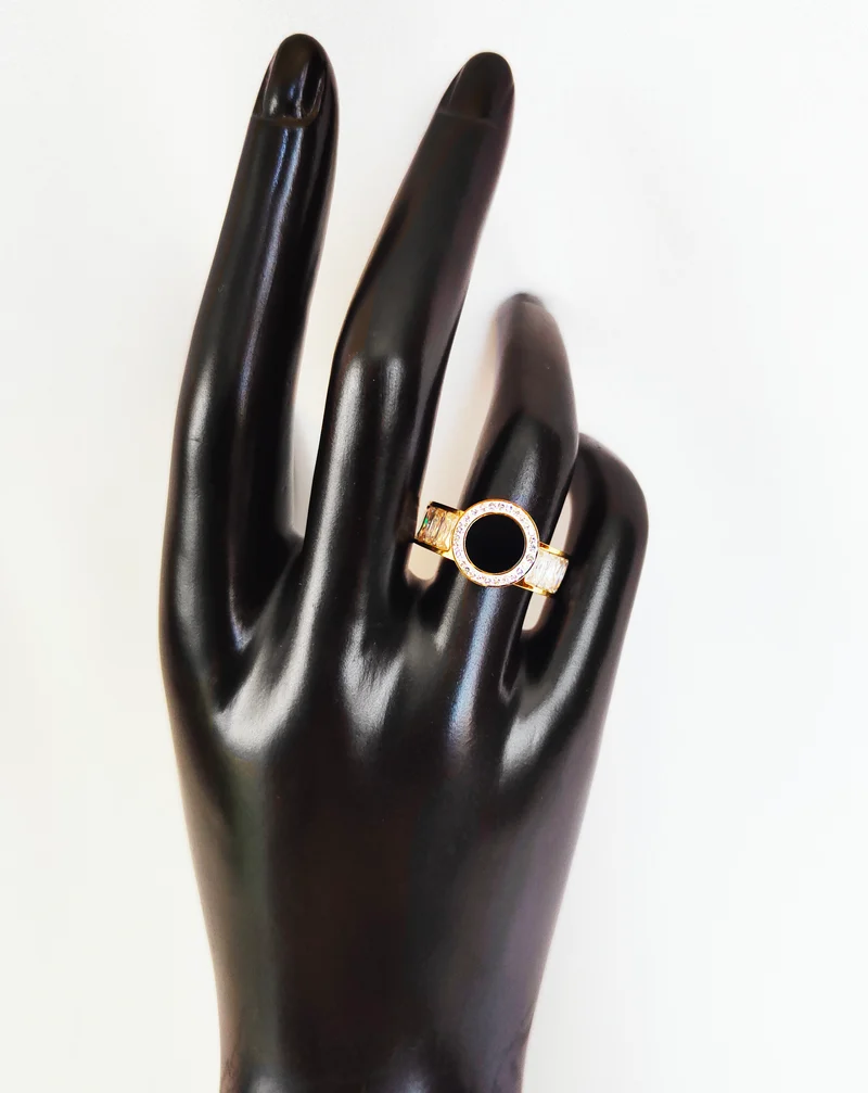 Bague black bling