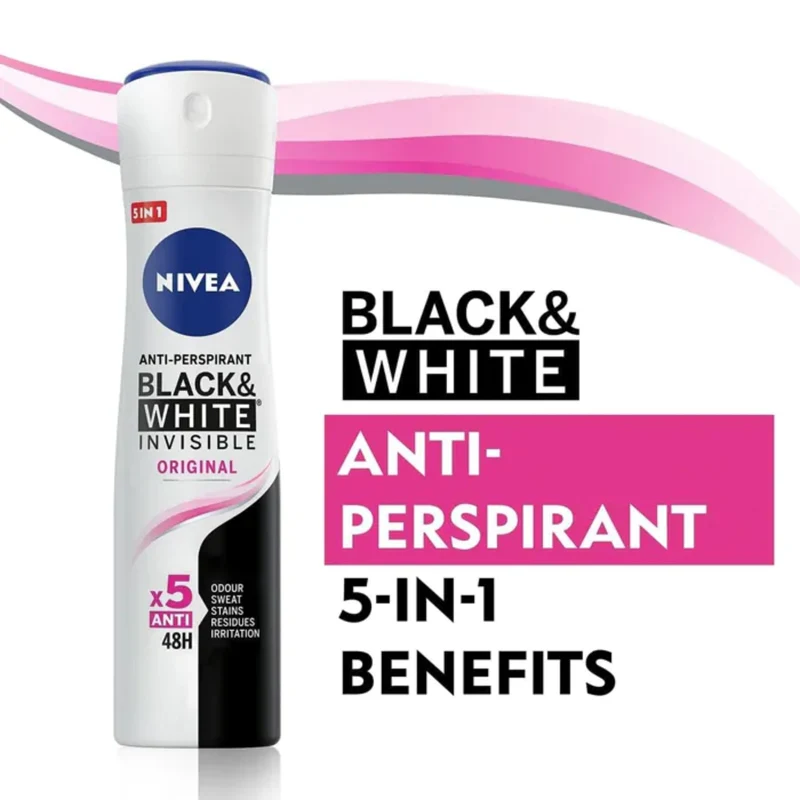 Black & White Invisible Anti-Transpirant Spray 150 ml - NIVEA