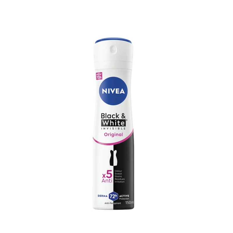Black & White Invisible Anti-Transpirant Spray 150 ml - NIVEA
