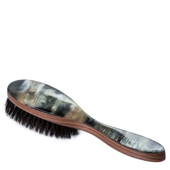 Genuine Horn Large Oval Hair Brush
