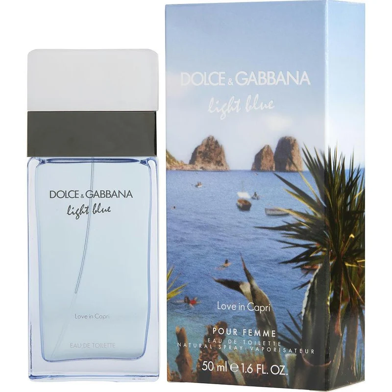 D & G Light Blue Love In Capri By Dolce & Gabbana Edt Spray 1.6 Oz