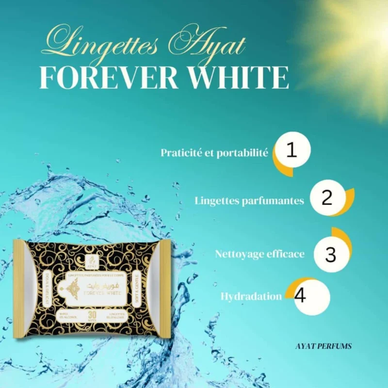 Lingettes Parfumées Pour Le Corps Forever White - Ayat Perfumes