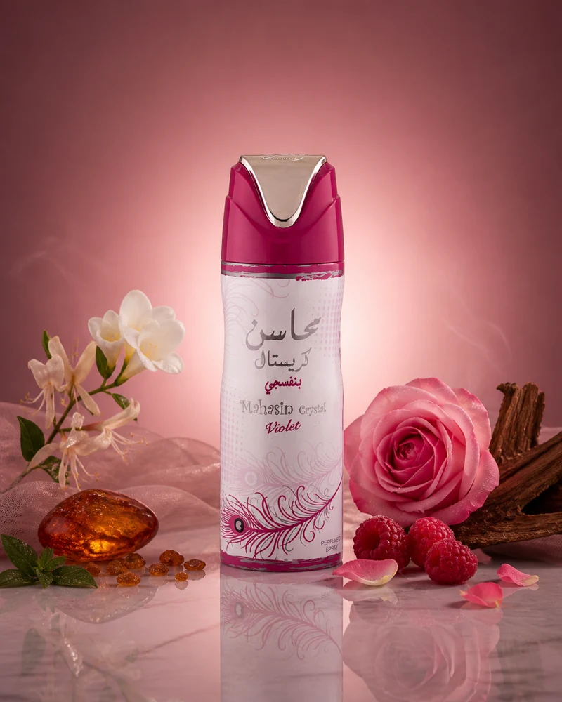 Mahasin Crystal Violet - Déodorant 200 ml - Lattafa