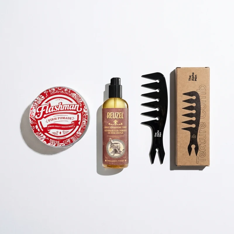 Slick Back Middle Part - Styling Kit