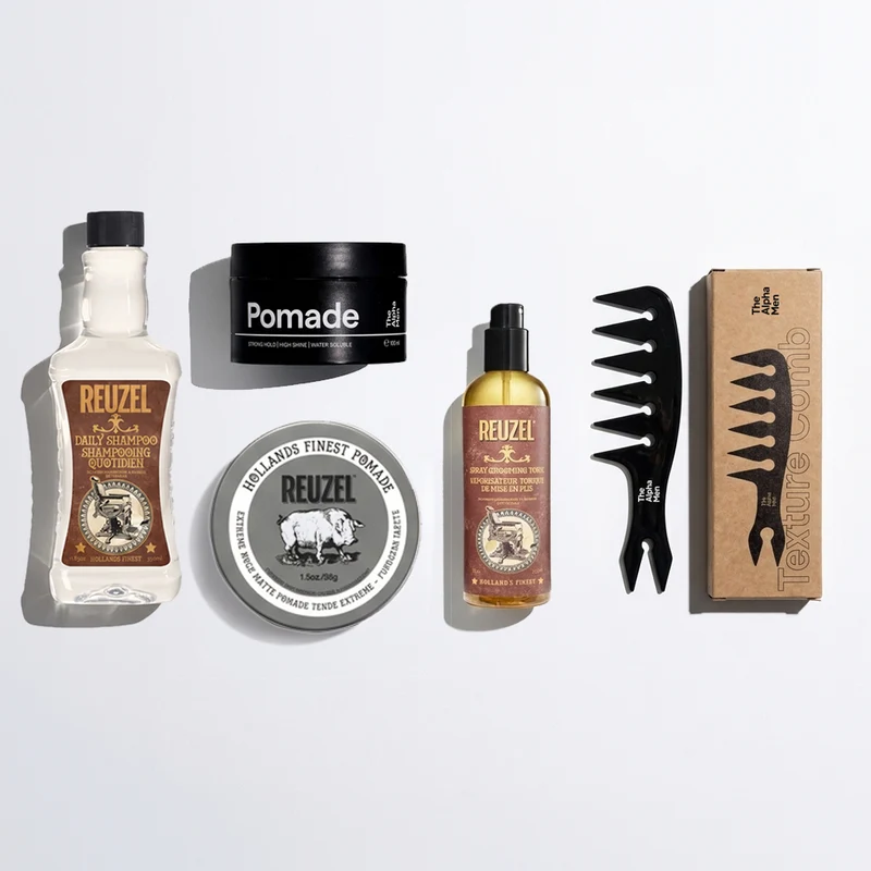 Slick Back Middle Part - Styling Kit