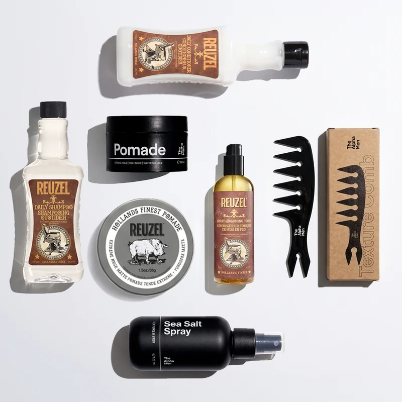 Slick Back Middle Part - Styling Kit