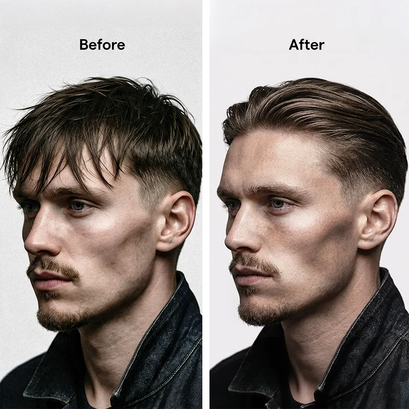 Slick Back Middle Part - Styling Kit